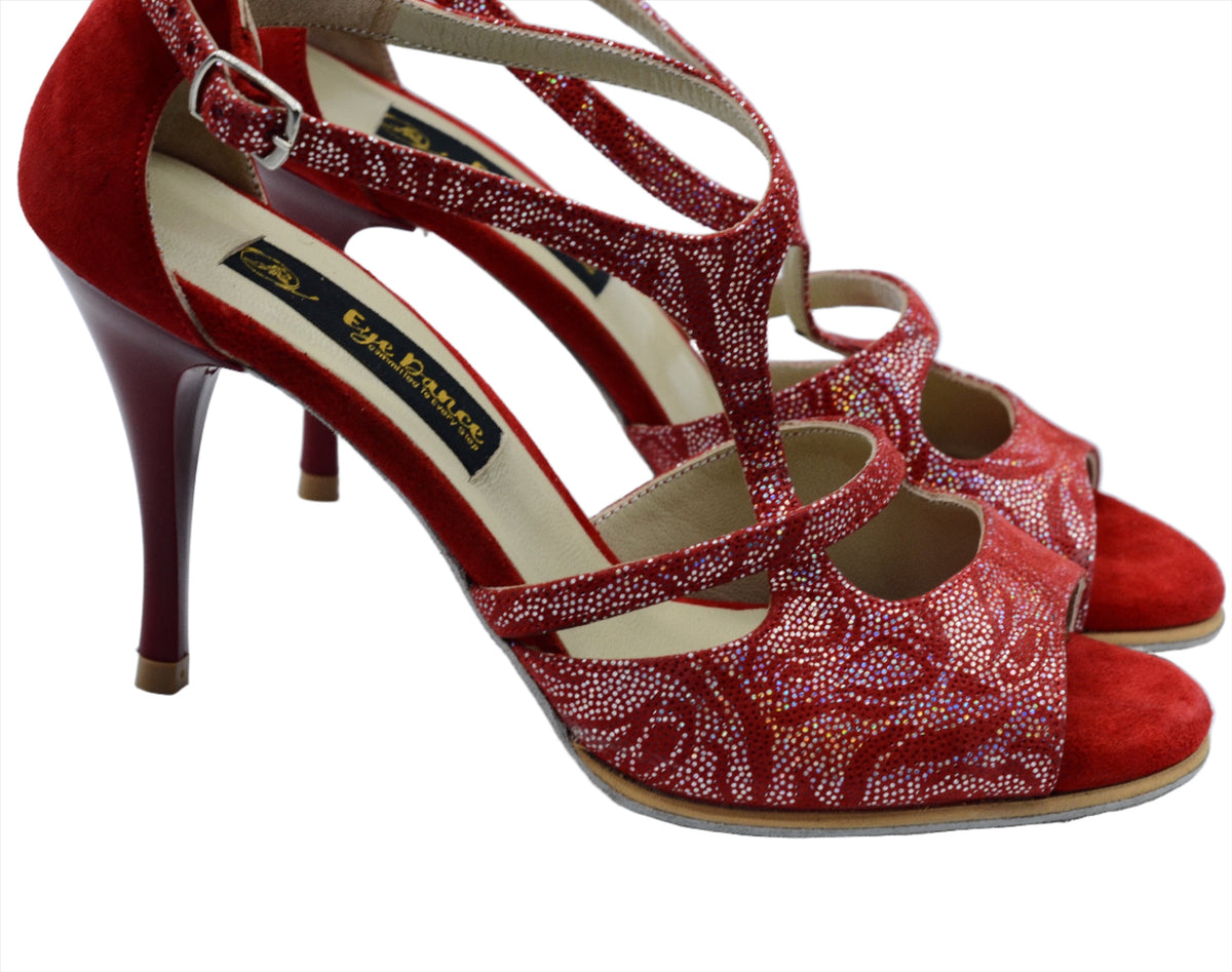 Milano Red | Ladies Ballroom Dance Shoes Near Me – EYE DANCE SHOES